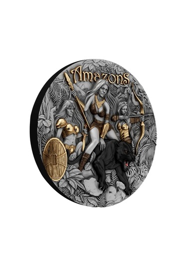 Agakulche Amazonlar Altın Kaplama Gümüş Sikke Coin