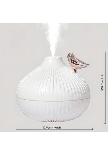 Techbloom 1 X 10 14 Oz Led Işık Soğuk Buhar Nemlendirici Usb Aromaterapi Difüzör Taşınabilir Mini Oda Nemlendirici White