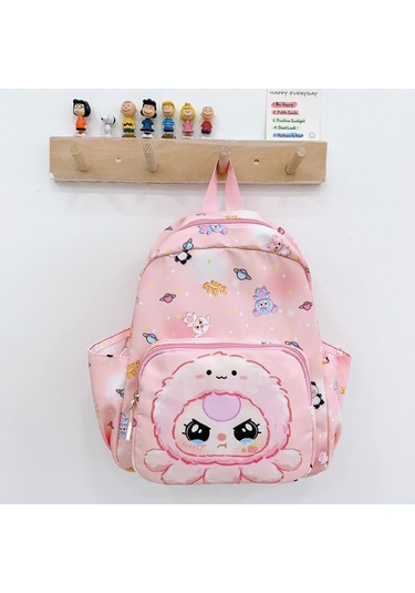 Sevimli Karikatürlü Sırt Çantası, Anaokullu İçin Hafif Ve Büyük Kapasiteli Pembe