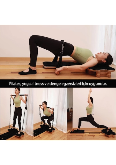 Kochler Ayarlanabilir Yaylı Sistem Ahşap Gövde Profesyonel Reformer Pilates Aleti