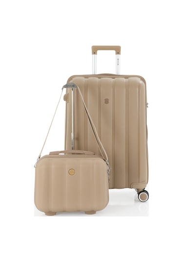 Mçs Polipropilen 2li Valiz Seti Orta & Makyaj V305 S21yy1000074-set 00026 Şampanya