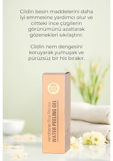 Verobene Rice Recipe Water Peeling Pirinç Özlü Temizleme Jeli Kore 100 ML