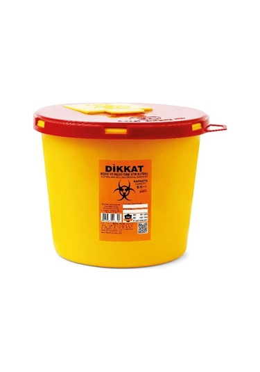 5 Adet Kesici ve Delici Tıbbi Enfekte Atık Kutusu 3.5 Lt.
