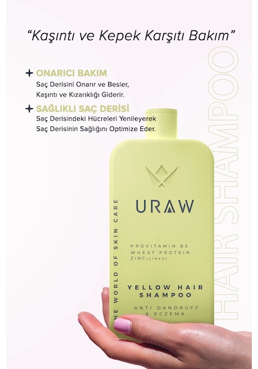 Uraw Onarıcı ve Saç Derisi Dengeleyici Bakım Sarı Şampuan 400 ML