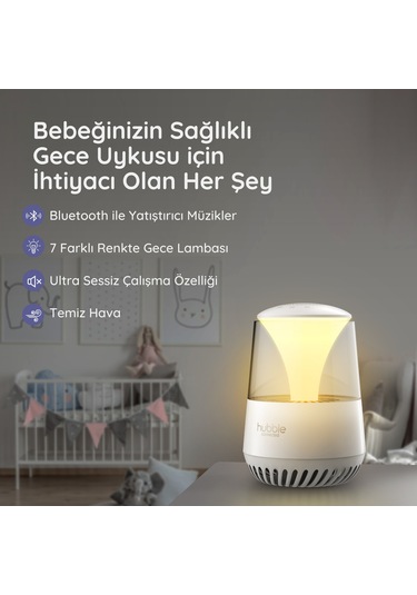 Hubble Pure Hava Temizleyici + Gece Lambası ve Bluetooth Hoparlör