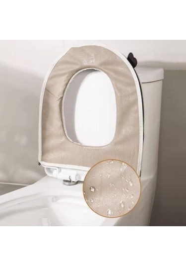 Tongxida Yumuşak Yastık Su Peluş Pedi Mor Klozet Kapağı Karikatür Evrensel Dört Banyo Hayvan Geçirmez Fermuar Kalınlaşmış Isıt Mor