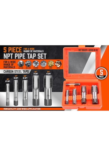 Suntek 5'li Set Npt Boru Kılavuz Seti Diş Şekillendirme