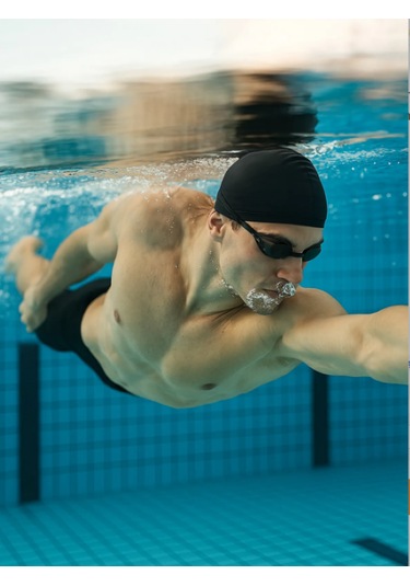 Likralı Bez Deniz Havuz Bonesi 4lü Siyah