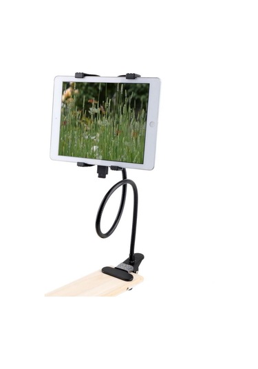 Klipsli 360 Derece Dönebilen Spiral Universal Tablet iPad Tutucu
