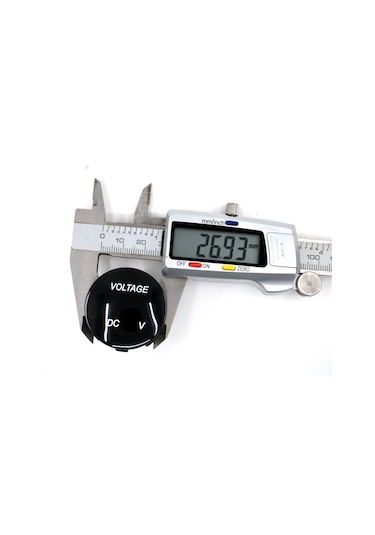 12v 24v Dijital Voltmetre 28mm Mini Yuvarlak 6-32v Arası