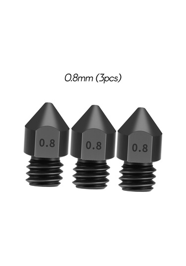 3 Adet Sertleştirilmiş Çelik Memeler 0.8mm İçin 1.75mm
