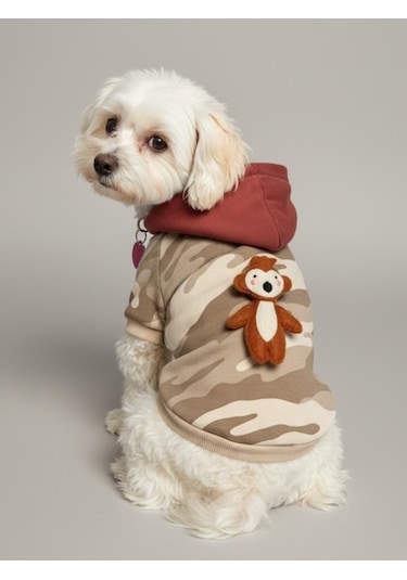 Safari Friends Kapüşonlu Köpek Sweatshirt Küçük Irklar