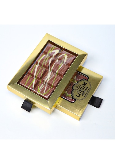 Lokum Atölyesi Dubai Çikolatası Çıtır Kadayıf Dolgulu Antep Fıstıklı Sütlü Çikolata 180 G