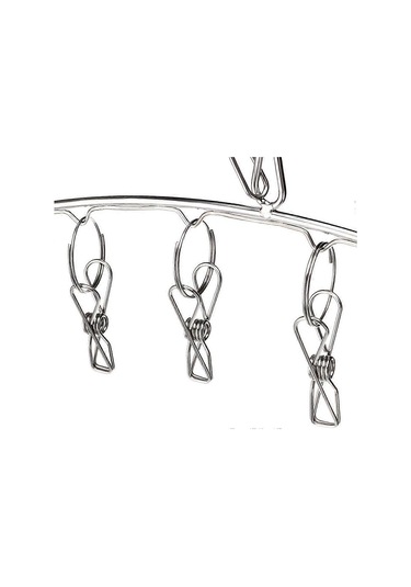 Çorapları Ve Havluları Kurutmak İçin 10 Klipsli, Şık Ve Sade 3'lü Paslanmaz Çelik Kurutma Rafı Diğer