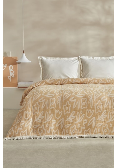 Karaca Home Bouquet Çift Kişilik Müslin Pike Sarı 200.22.11.0299