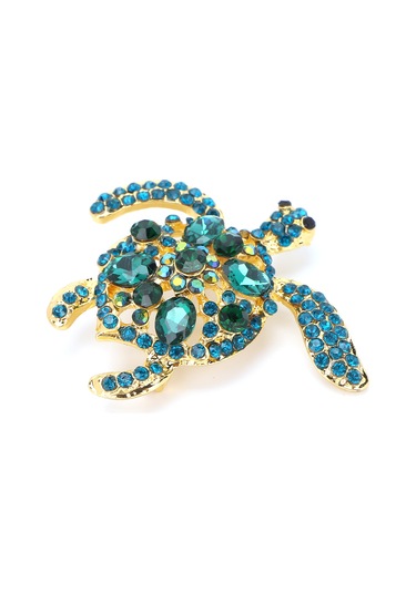 Lemestar Kaplumbağa Şekilli Alliage Broş, Rhine Taşlı Kadın Aksesuarı, Gündelik Ve Özel Etkinliklerde Giyilebilir, Elbise Çanta Dekorasyonu Çok Renkli
