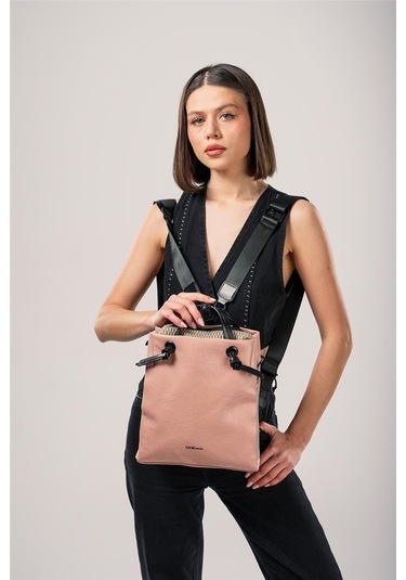 Ççs Kadın 17826 Omuz Ve Sırt Çantası Ten Rengi