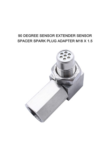 Jeemson Stainless Steel 90 Derece Oksijen Sensör Uzatıcı M18x1.5, Su Geçirmez, Korozyona Dayanıklı, Kolay Kurulum - Evrensel Araç Uyumlu