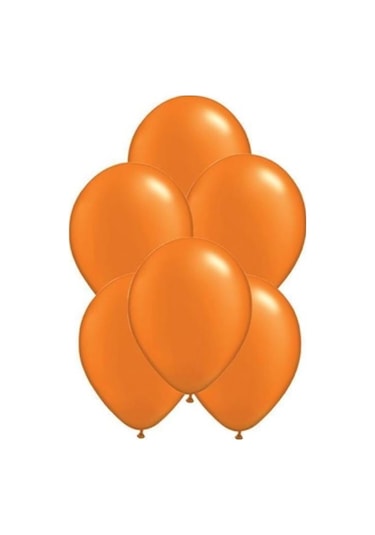 Balon Açık Turuncu Balon - 10 Adet Çok Renkli