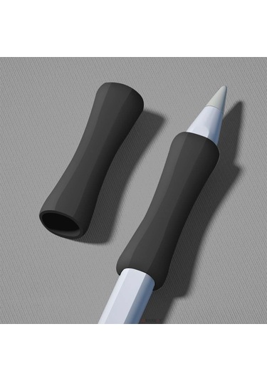 Apple Pencil 1-2 Nesil Pro Usb-c Uyumlu Soft Yumuşak Silikon Kalem Tutucu Zarif Ve Rahat Kullanım Siyah