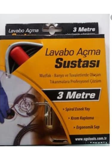 Sgstools Lavabo Açma Sustası 3m Gümüş