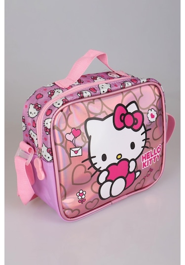 Yeni Sezon Lisanslı Hello Kıtty'nın Pırıltılı Dünyası Özel Koleksiyon Beslenme Çantası 500 ML Matara ve Beslenme Kabı Yemek Seti