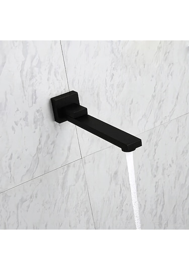 Userfriendly11 Siyah Paslanmaz Çelik Kare Yağmur Duş Başlığı Dönebilen Gizli Monte Su Akış Ayarı Ev Otel Siyah