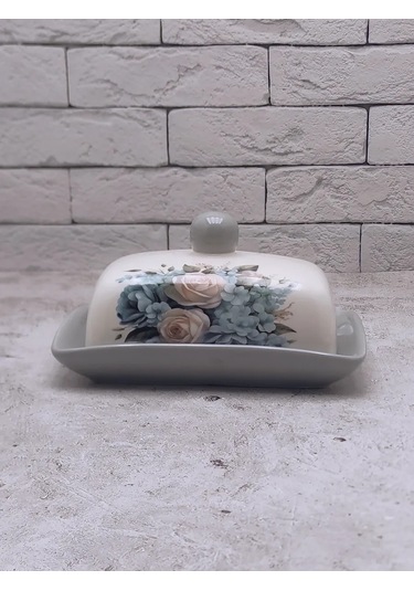 Rosenberg Krem Peynir İçin Kapaklı Seramik Tereyağı Kabı 205333253 Sütlü