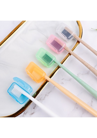 5/50 Adet Taşınabilir Diş Fırçası Başı Kapakları Seyahat Kamp Toz Geçirmez Diş Fırçası Kapağı Durumda Ev Banyo Aksesuarı