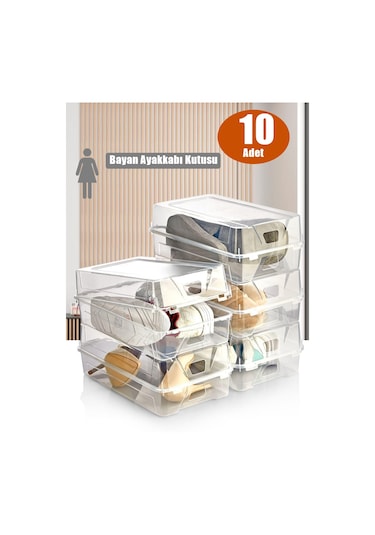 10 Adet Kadın Ayakkabı Kutusu