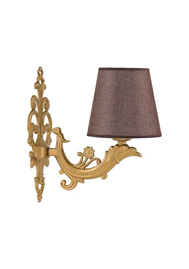 Tekli Eskitme Zamak Metal Aplik Kahverengi Şapkalı Kahverengi