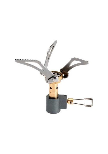 Prestigegoods Mini Açık Hava Katlanır Gaz Ocağı, Paslanmaz Çelik, 3000w, Taşınabilir Piknik Fırını, Gümüş Renk, 50g Ağırlık, Yaklaşık 8,5x6,9cm Boyut, Saklama Çantası İle Gönderilir Gümüş