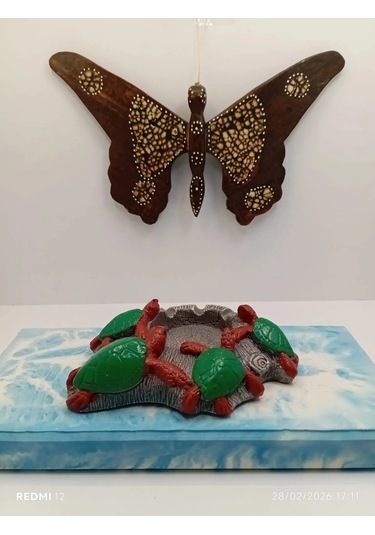 Tedi Sanat Dekoratif Kaplumbağa Küllük