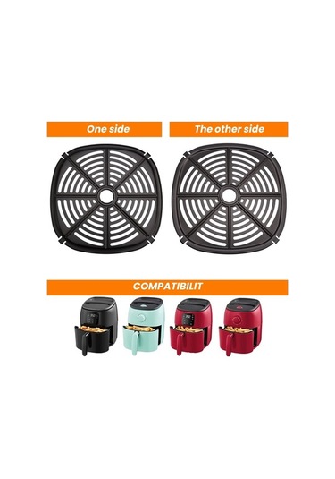 Trendooze Siyah Plakası Plakası Plakası Kızartma Hava Fritöz Buharlama Bölme B Qv Siyah