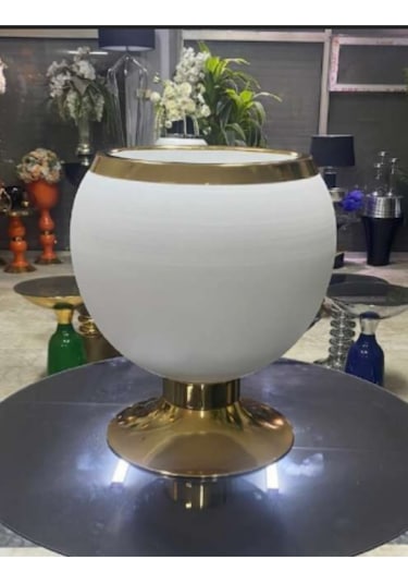 Top Saksı Beyaz