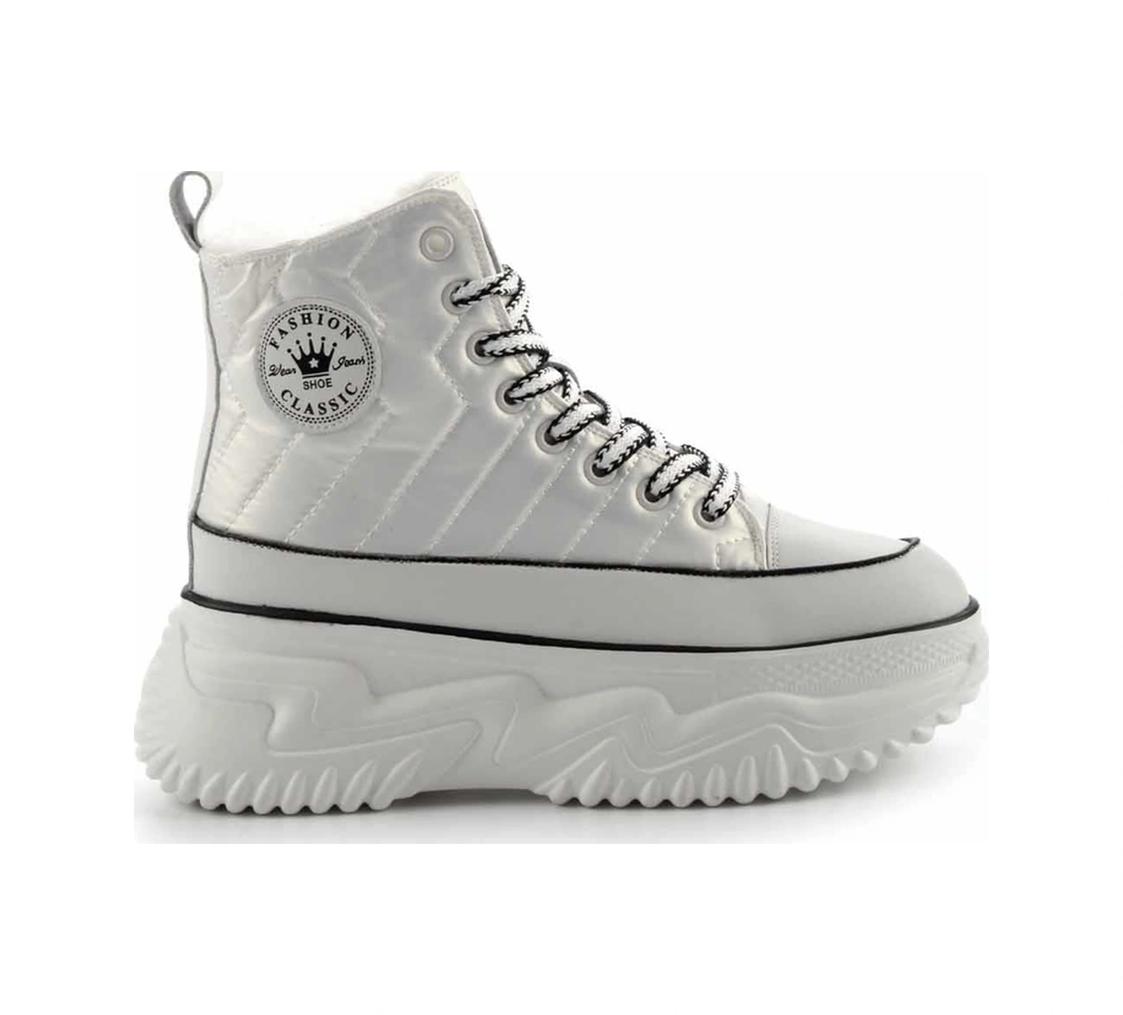 Beyaz Hakiki Deri Kadın Bot & Bootie K02185035608 Beyaz