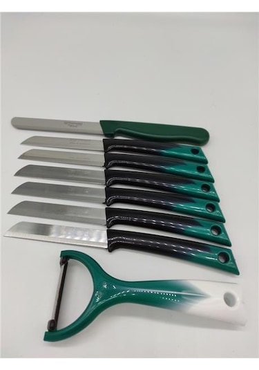 Solingen Siyah-Yeşil 8 Parça Mutfak Seti