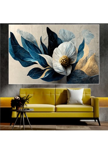 Homearths Çiçek Temalı Sanatsal Dekoratif Duvar Tablosu