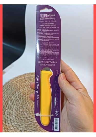 Sürbisa 61004 Sebze Bıçağı Sarı Lz1 Koli 12 Adet Tırtıklı Çok Renkli