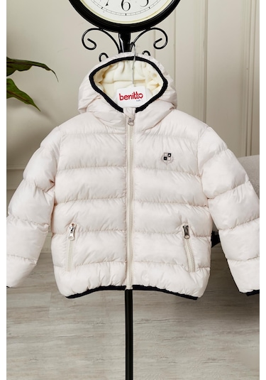 Benitto Kids Erkek Bebek Çocuk Mont 51282 Beyaz
