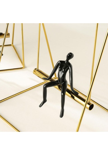 Suntek Salıncak Figürü Reçine Heykelcik Oturma Odası Soyut 29,5cmx41,5cm