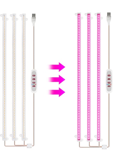 Ximistore9 Usb Güçlü 6.2w 126 Led Bitki Büyütme Lambası, 8h/12h/16h Zamanlayıcı, 226 Aydınlatma Açısı, Çok Amaçlı Kurulum Diğer