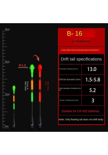 1 Adet Süper Parlak Led Balıkçılık Akıllı Şamandıra Üst Aydınlık Gece Balıkçılık Şamandıra Üst Cr425 Pil B09-bite Hook Color Change