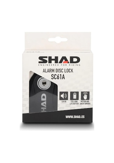 Shad Sc61a Alarmlı Siyah Motosiklet Disk Kilidi C0s6100a Disk Kilidi
