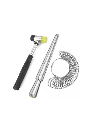 Symbee Hkus Alyuminyum Çerçeve Ölçüm Seti - 0-13 Abd Boyutu, Çubuk Ve Kauçuk Çekiç İle Profesyonel Doğruluk Diğer