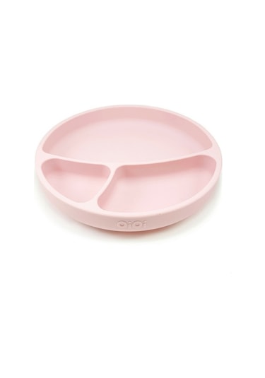 Oioi Porsiyon Vakum Tabanlı Silikon Tabak Pembe