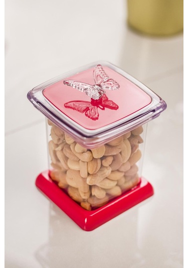 Akrilik Fuşya 12 Li Baharat Kavanozu& Baharatlık & Baharatlık Seti 200 ML ( CAM DEĞİLDİR ) Fuşya