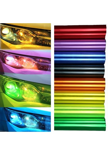 YEŞİL TRANSPARAN FAR FİLMİ 30 CM X 1 METRE