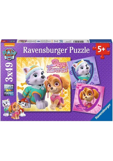 Ravensburger 3x49 Parça Paw Patrol Skye & Everest Puzzle