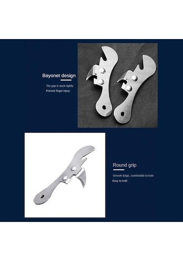 Trendooze Yan Teneke Teneke Profesyonel Paslanmaz Mutfak Manuel Kutular Konserve Kesim Kavanoz Fonksiyonlu Ergonomik Emniyet Çok Çelik Aracı Açacağı Açacağı Bs Gümüş